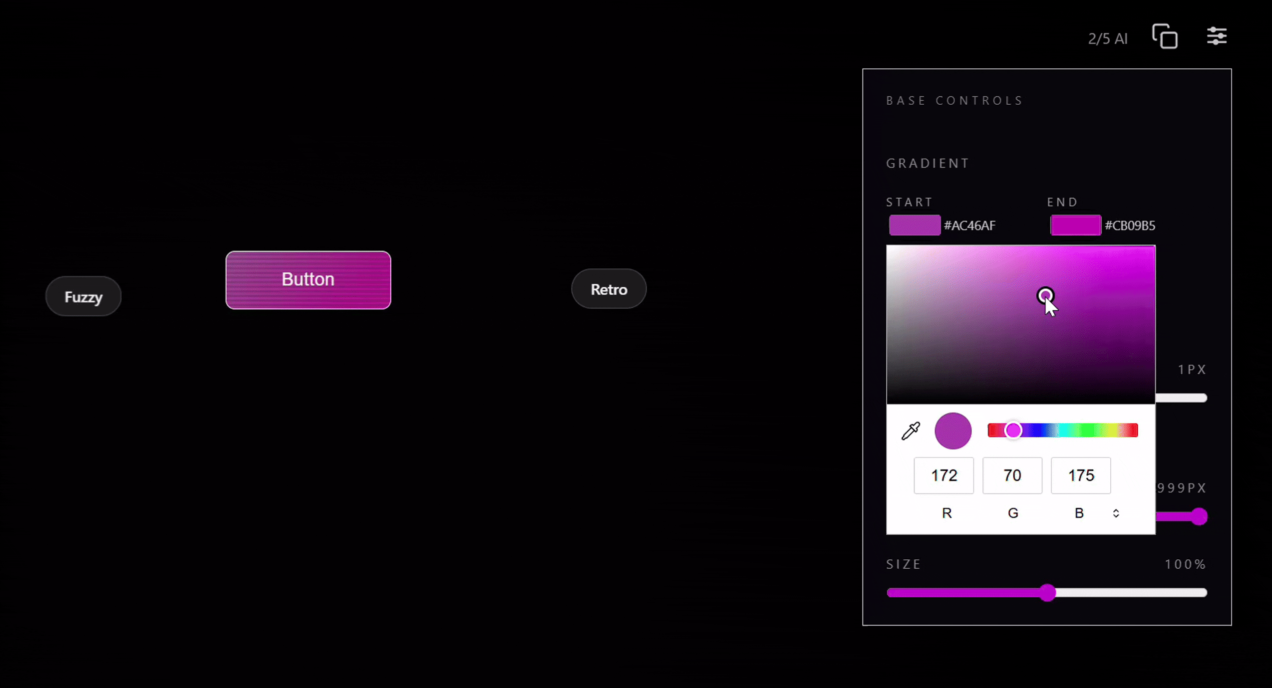 Hybrid control panel – AI ingredient system alongside manual precision sliders working in tandem